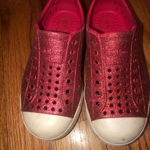 Red sparkly Dorothy like natives